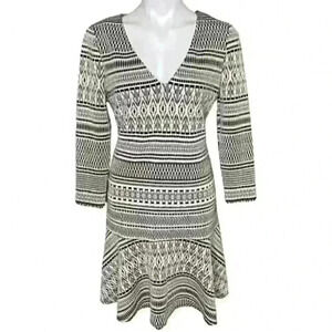Plenty By Tracy Reese Black White Pattern Dress size 6